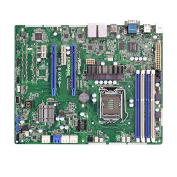 Дънна платка за сървър ASRock Rack E3C224-V4L, LGA1150, DDR3 ECC UDIMM, 4x LAN1000, 4x SATA 6Gb/s, 2x SATA 3Gb/s, 2x SATA 6Gb/s, RAID 0, 1, 5, 10, RAID 0, 1, 2x USB 3.0, ATX | JAR Computers ASRock Rack E3C224-V4L