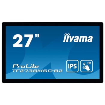 Монитор IIYAMA TF2738MSC-B2, 27" (68.58 cm) IPS панел, 75Hz, Full HD, 5ms, 500cd/m2, DP/HDMI/DVI image