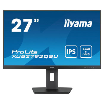 Монитор IIYAMA XUB2793QSU-B7, 27" (68.58 cm) IPS панел, 100Hz, QHD, 1ms, 80 000 000:1, 300 cd/m2, DisplayPort, HDMI, USB | JAR Computers IIYAMA XUB2793QSU-B7