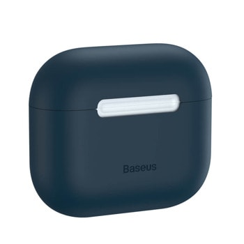 Защитен калъф Baseus Super Thin Silica Gel Case за Apple Airpods 3, тъмносин image