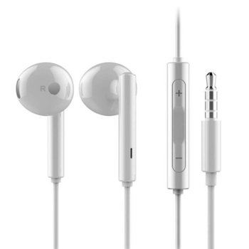 Слушалки Huawei AM 115, микрофон, тип "тапи", бели | JAR Computers Huawei Earphones AM 115 White