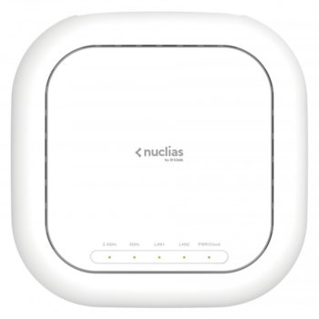 Точка за достъп D-Link Nuclias Access Point DBA-2820P, 2533Mbps, 2.4 GHz (800Mpbs)/5GHz (1733Mbps), 1x LAN 10/100/1000, 1x LAN 10/100/1000 PoE, 1x 10/100/1000 Mbps serial console port | JAR Computers D-Link Nuclias Access Point DBA-2820P