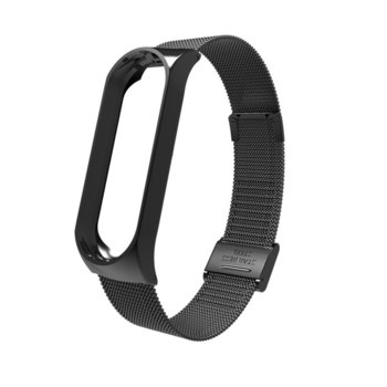 Каишка за смарт гривна Xiaomi Mi Band 3, метална, черна | JAR Computers Xiaomi Mi Band 3 black band