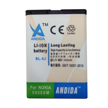 Батерия (заместител) Nokia 5800-5J, 1650mAh/3.7V | JAR Computers Nokia 5800-5J