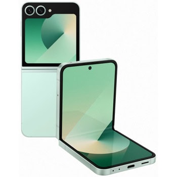 Смартфон Samsung Galaxy Z Flip6 (зелен), поддържа 2 sim карти, 6.7" (17.01 cm) Foldable Dynamic AMOLED 2X 120Hz дисплей, осемядрен Snapdragon 8 Gen 3 3.39GHz, 12GB RAM, 512GB Flash памет, 50 + 12 & 10 Mpix камери, Android, 187 g. | JAR Computers Samsung Galaxy Z Flip6 512GB/12GB Mint