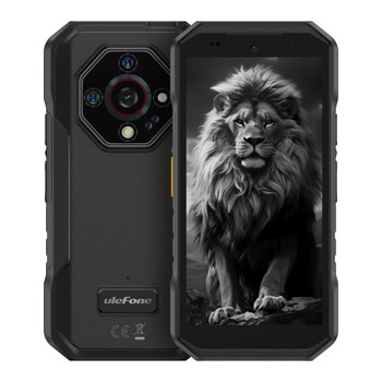 Смартфон Ulefone Armor X32 Pro 5G (черен), поддържа 2 SIM карти, 5.65" (14.35 cm) HD+ IPS 90Hz дисплей, осемядрен MediaTek Dimensity 6300 2.6 GHz, 8GB RAM, 256GB Flash памет (+microSD слот), 64 + 25 + 2 & 16 Mpix камери, Android | JAR Computers Ulefone Armor X32 Pro 5G Black
