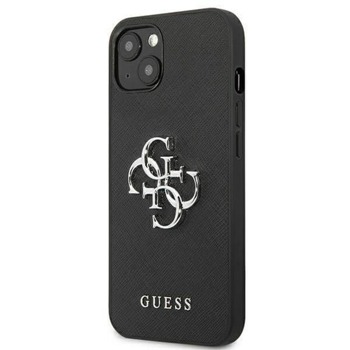 Guess Saffiano 4G Metal Logo Leather Hard Case