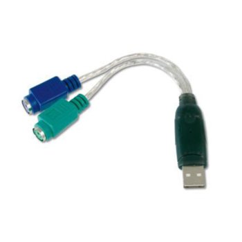 Преходник ASSMANN, от USB A(м) към 2x PS/2(ж) | JAR Computers ASSMANN USB A(m) to 2x PS/2 DA-70118