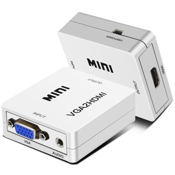 Конвертор 2523454554, от VGA(ж) към HDMI(ж), бяло | JAR Computers Noname 2523454554