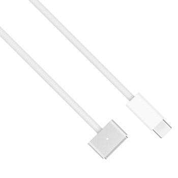 Кабел DeTech 18381, от USB C(м) към Magsafe 3(м), 2m., бял | JAR Computers Кабел USB-C м to Mag Safe 3 м 2m white