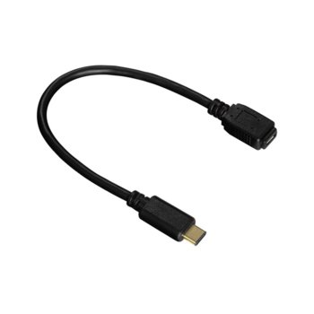 Hama USB C(м) към USB Micro B(ж) 0.15m 135718