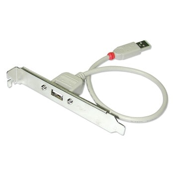 Кабел-планка LINDY LNY-33123, от USB А(ж) към USB(м), 0.3m, сив | JAR Computers LINDY LNY-33123