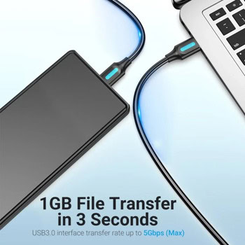 Кабел Vention COPBC USB A m to USB Micro Bm 0.25m | JAR Computers Кабел Vention COPBC USB A m to USB Micro Bm 0.25m