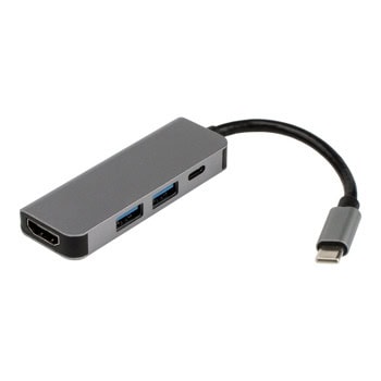 Докинг станция 8563535, от USB-C към 1x USB-C, 2x USB-A, 1x HDMI, сива | JAR Computers Докинг станция 8563535