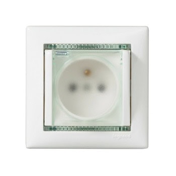 Контакт Legrand Valena, 16А, единичен, с капак, бял | JAR Computers Legrand 774220