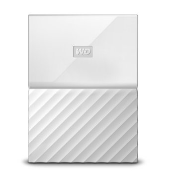 Твърд диск 1TB Western Digital MyPassport, външен, 2.5"(6.35cm), USB 3.0, бял | JAR Computers 1TB Western Digital MyPassport White WDBYNN0010BWT