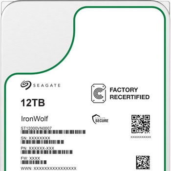 Seagate (Recertified) 12TB IronWolf NAS SATA | JAR Computers Seagate (Recertified) 12TB IronWolf NAS SATA