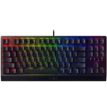 Клавиатура Razer BlackWidow V3 Tenkeyless (Green Switch), гейминг, механична, Razer Chroma подсветка, черна, USB | JAR Computers Razer BlackWidow V3 Tenkeyless Green switch