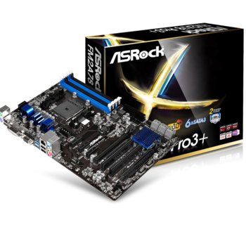 Дънна платка ASRock FM2A78 PRO3+, FM2+, A78 FCH (Bolton-D3), DDR3 2400+(OC), PCI-E (D-Sub, DVI-D), Lan1000, 6x SATA3, 4x USB 3.0, ATX | JAR Computers Motherboard ASROCK FM2A78 PRO3+ /FM2+