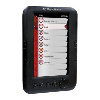 Електронна книга Prestigio Libretto PER3052B, 5" (12.7 cm) дисплей, MP3/AVI плеър, 2GB вградена памет & SD Card слот | JAR Computers Електронна книга Prestigio Libretto PER3052B