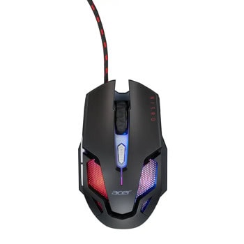 Мишка Acer Nitro Gaming Mouse II, оптична (7200dpi), USB, черна, гейминг, RGB подсветка | JAR Computers Acer Nitro Gaming Mouse II NMW200