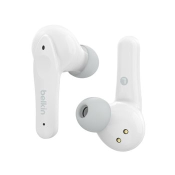 Слушалки Belkin SoundForm Nano, безжични, Bluetooth, микрофон, до 5 часа време на работа, IPX5 защита, бели | JAR Computers Belkin SoundForm Nano White PAC003btWH