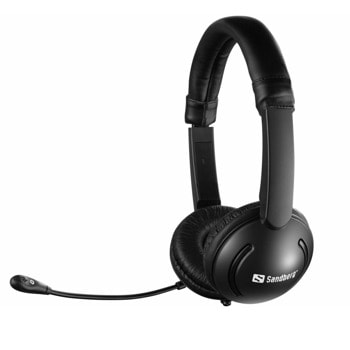 Слушалки Sandberg Saver, микрофон, mono, MiniJack, лента за глава, черни | JAR Computers Слушалки SANDBERG minijack saver 326-15