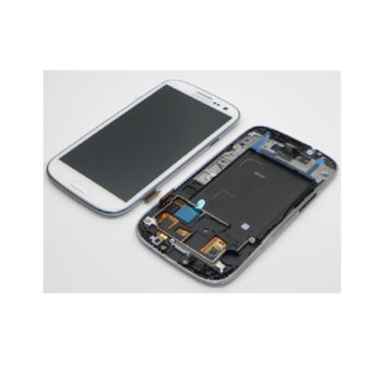 Samsung Galaxy S3, LCD with touch and frame, white