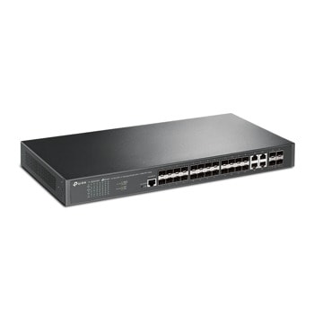 Суич TP-Link JetStream TL-SG3428XF, 1000Mbps, 28 порта, 20x 10/100/1000 Mbps SFP, 4x 10/100/1000 Mbps SFP/RJ45, 4x 100/1000/10000 Mbps SFP+ | JAR Computers TP-Link TL-SG3428XF