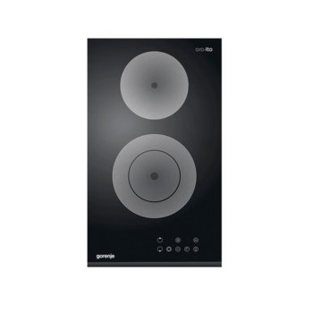 Стъклокерамичен плот за вграждане GORENJE ECT 330 ORA, 2900 W, 2 нагревателни зони, Сензорно управление, Таймер, черен | JAR Computers GORENJE ECT 330 ORA