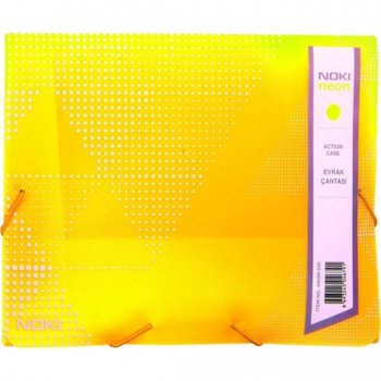 Папка PVC с ластик Noki neon жълт
