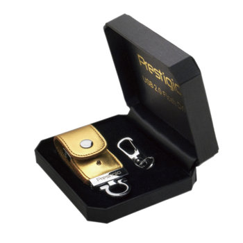 Памет 2GB USB Flash, Prestigio, кожен, черен/червен/син/златист/розов/кафяв/бял | JAR Computers 2GB USB Flash