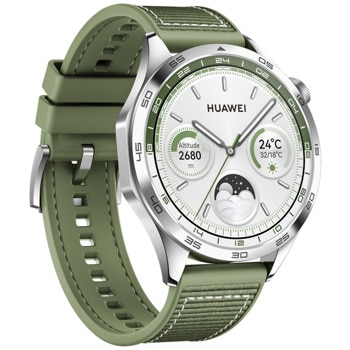 Смарт часовник Huawei GT4 Phoinix, 1.43" (3.63 cm) AMOLED дисплей, Bluetooth 5.2, LE, NFC, зелен | JAR Computers Huawei GT4 Phoinix-B19W