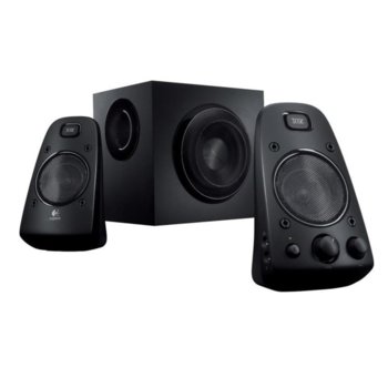 Тонколони Logitech Z623, 2.1, 200W (130W + 2x 35W), 3.5mm жак, черни | JAR Computers Logitech Speaker System Z623