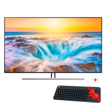 Телевизор Samsung 75Q85 с подарък клавиатура Logitech K400 Plus Touch, 75" (190.5 cm) 3840x2160 QLED Smart TV, DVB-T2CS2 x 2, LAN, Wi-Fi, 4x HDMI, 3x USB | JAR Computers Samsung 75Q85 + K400 Plus