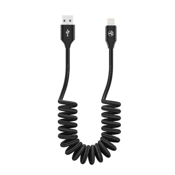 Кабел Tellur TLL155396, от USB A(м) към Lightning(м), 1.8m, черен, разтегателен | JAR Computers Tellur TLL155396