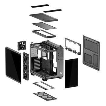 Кутия ASUS TUF Gaming GT502 Horizon ARGB