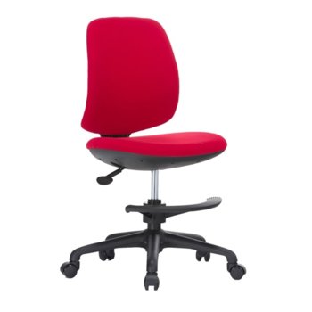 Детски стол RFG Candy Foot Black, дамаска, червена седалка, червена облегалка image
