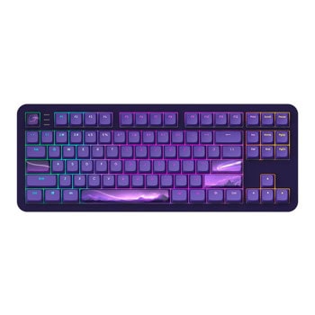 Клавиатура Dark Project ALU87B Celestial, механична, G3MS Voidstone суичове, гейминг, RGB подсветка, N-Key Rollover, лилава, USB | JAR Computers Dark Project ALU87B Celestial