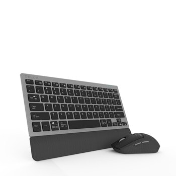Комплект клавиатура и мишка Delux K3300G+M520GX, безжични, Bluetooth, 12 мултимедийна клавиша, мишка (2400 dpi), USB, черни image