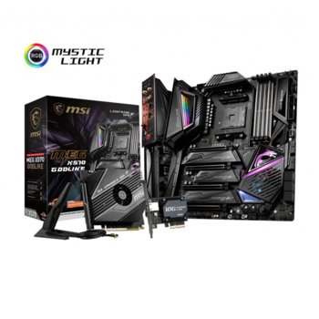Дънна платка MSI MEG X570 GODLIKE, X570, AM4, PCIe 4.0(CF&SLI), 6x SATA3 6.0 Gb/s, 3x M.2 Socket, 3x USB 3.2 Gen2, E-ATX | JAR Computers MSI MEG X570 GODLIKE