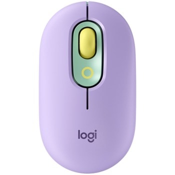 Мишка Logitech POP Mouse, оптична (4000 dpi), безжична, Bluetooth, лилава | JAR Computers Logitech POP Mouse daydream 910-006547
