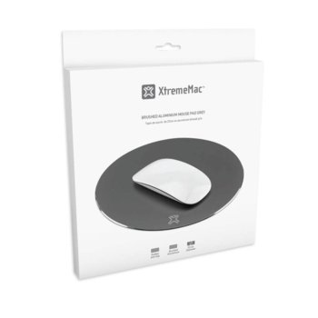 XtremeMac Round Aluminum Mouse Pad Gray