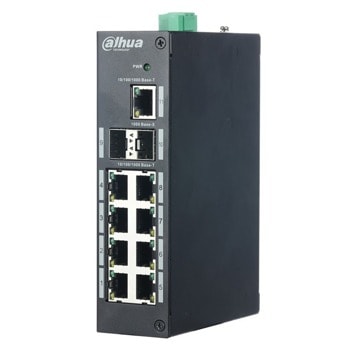 Суич Dahua PFS3110-8ET-96-V2, 1000 Mbps, 10 порта, 8x 10/100 Base-T(PoE), 1x 10/100/1000 Base-T, 1x 1000 Base-X | JAR Computers Dahua PFS3110-8ET-96-V2