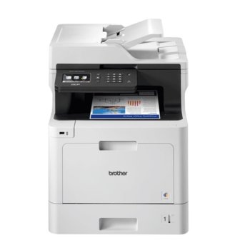 Мултифункционално лазерно устройство Brother DCP-L8410CDW, цветен, принтер/копир/скенер, 2400 x 600 dpi, 31 стр/мин, USB, 9.3"(23.6 cm) цветен сензорен дисплей, LAN1000, Wi-Fi, ADF, двустранен печат, A4 | JAR Computers Brother DCP-L8410CDW (DCPL8410CDWYJ1)