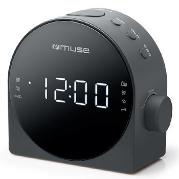 Радиочасовник Muse PLL M-185 CR, FM/PLL/MW радио, двойна аларма, LED дисплей, AUX, 2x 1.5V AAA, черен | JAR Computers MUSE PLL M-185 CR MSE00171