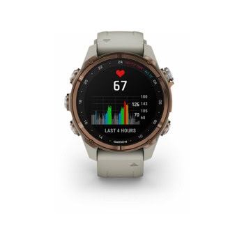 Смарт часовник Garmin Descent Mk3i Bronze, 1,2"(3.05cm)диаметър, AMOLED дисплей, 32 GB вградена памет, Bluetooth, GPS, компас, жироскоп, функции за бягане и плуване, до 10 дни време на работа, сив | JAR Computers Смарт часовник Garmin Descent Mk3i Bronze
