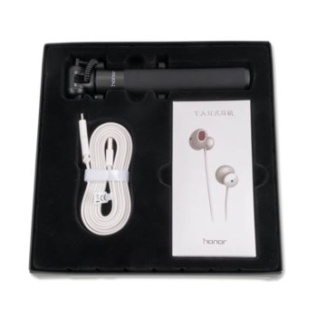 Комплект Huawei Honor Holiday Gift Box, слушалки AM11 тип "тапи", селфи стик, кабел от USB A(м) към micro USB Type B(м), USB Type C | JAR Computers Huawei Honor Holiday Gift Box