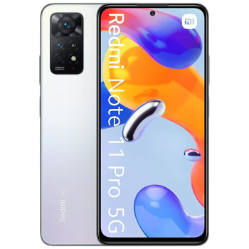 Смартфон Xiaomi Redmi Note 11 Pro 5G (бял), поддържа 2 sim карти, 6.67" (16.94cm) FHD+ AMOLED 120Hz, осемядрен Snapdragon 695 2.2GHz, 6GB RAM, 128GB Flash памет, 108.0 + 8.0 + 2.0 & 16.0 Mpix камери, Android, 202g | JAR Computers Смартфон Xiaomi Redmi Note 11 Pro 5G 6/128 GB Бял