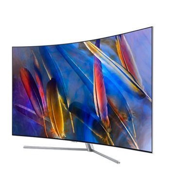 Телевизор Samsung QE65Q7CAM с подарък клавиатура Logitech Wireless Touch K400 Plus, 65" (165.1 cm), Curved Smart QLED TV, T2/C/S2 X2, LAN, Wi-Fi, 4x HDMI, 3x USB | JAR Computers Samsung QE65Q7CAM + Logitech K400 Plus